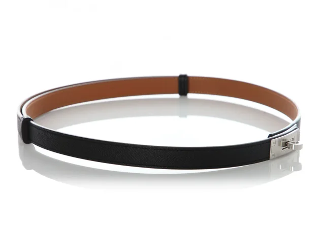 Hermès Black Epsom Kelly Belt 18 in Black Epsom leather from Ann's Fabulous Finds, photo 4 of 6