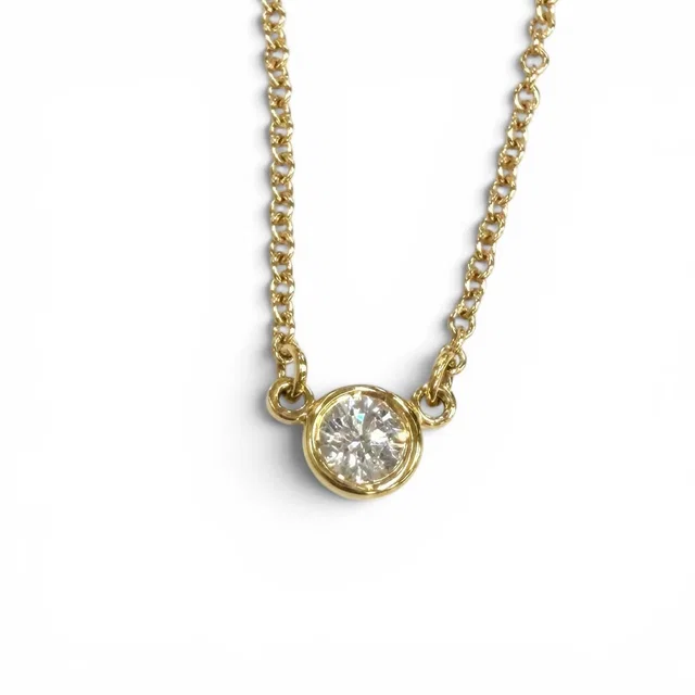Tiffany & Co. Elsa Peretti By The Yard Diamond Necklace 750 Diameter 3.9 Yellow in Yellow from The Reluxe
