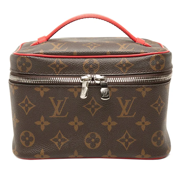 Brown Louis Vuitton Monogram Macassar Nice Mini Vanity Case in Brown Coated canvas from Designer Revival