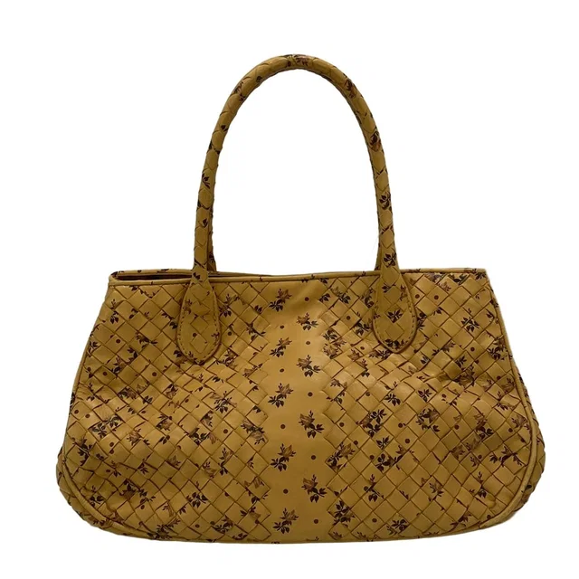 Bottega Veneta Tote Bag Intrecciato Light Brown Dark Pink Leather in Brown Woven leather from The Reluxe