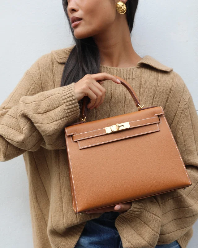 Hermès Kelly 28 Sellier Bag in Gold Epsom leather from Sellier