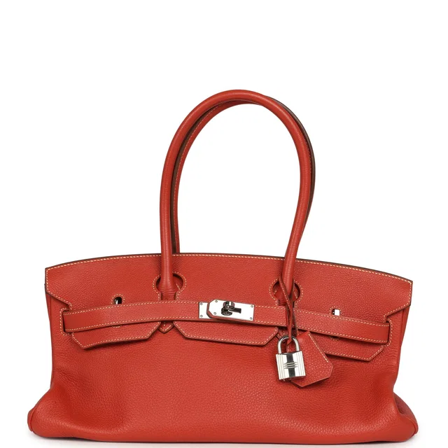 Hermès Vintage Shoulder Birkin 42 JPG Sanguine Togo Palladium Hardware in Togo leather from Madison Avenue Couture