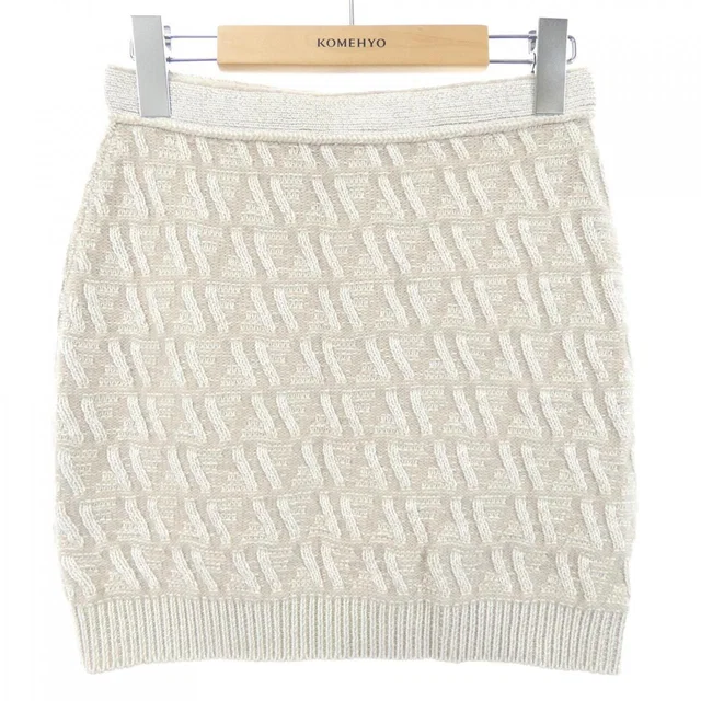 Fendi Atpl Skirt Beige in Beige Cashmere from The Reluxe