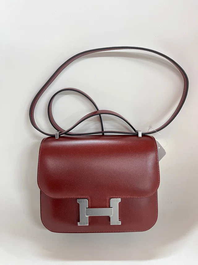 Hermès Constance 18 Rouge H Boxcalf PHW #W in Burgundy from Luxury Promise