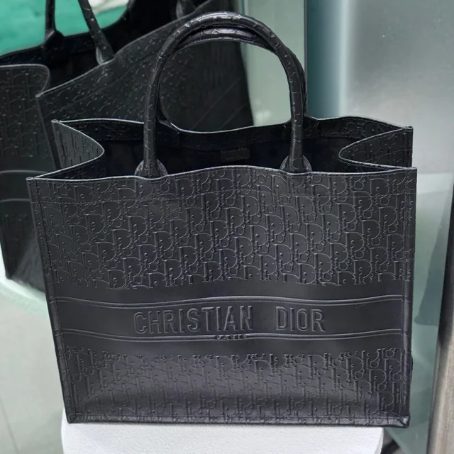 Dior Monogram Black Book Tote in Black Calfskin from Revivre Luxury Consignment