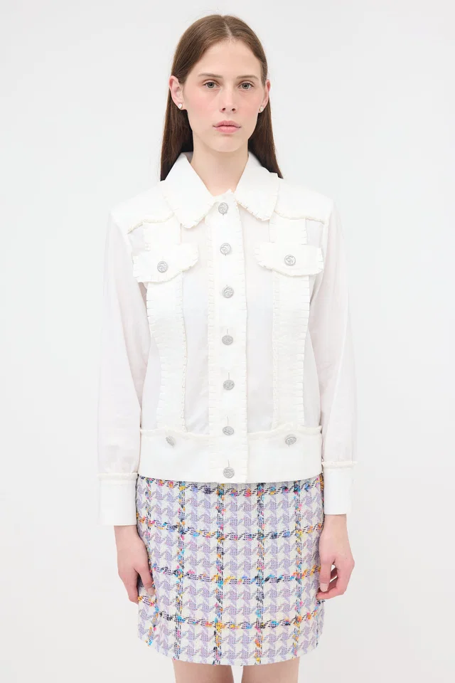 Chanel Cruise 2017 Ruffled Shirt from VSP Consignment