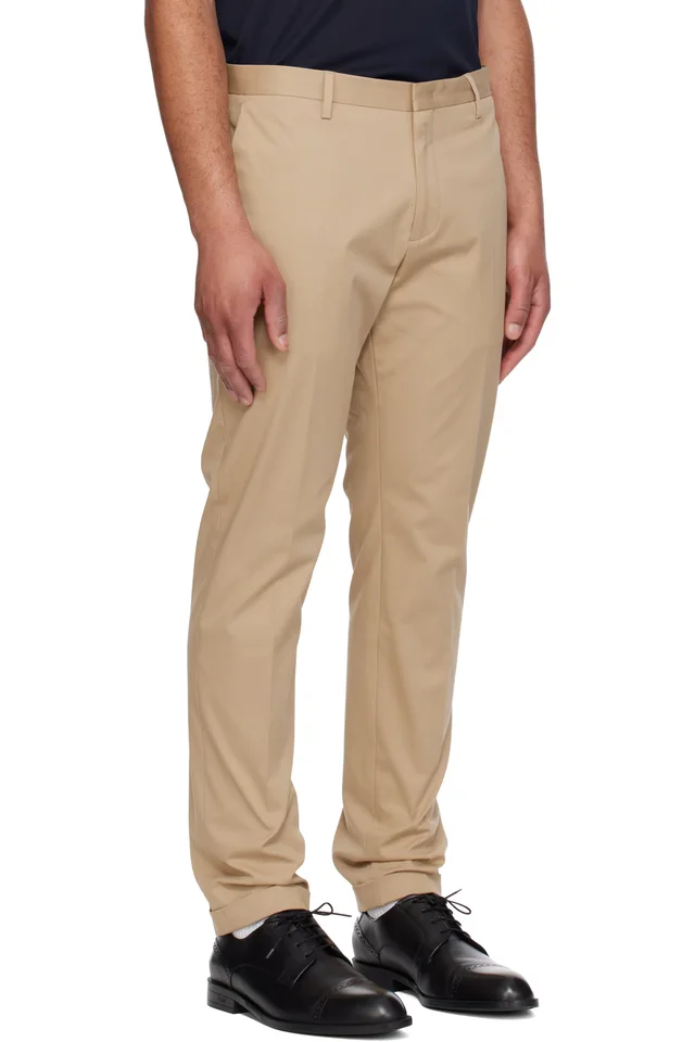 Paul Smith Beige Slim-Fit Cotton-Stretch Chino Trousers, photo 2 of 2 from SSENSE