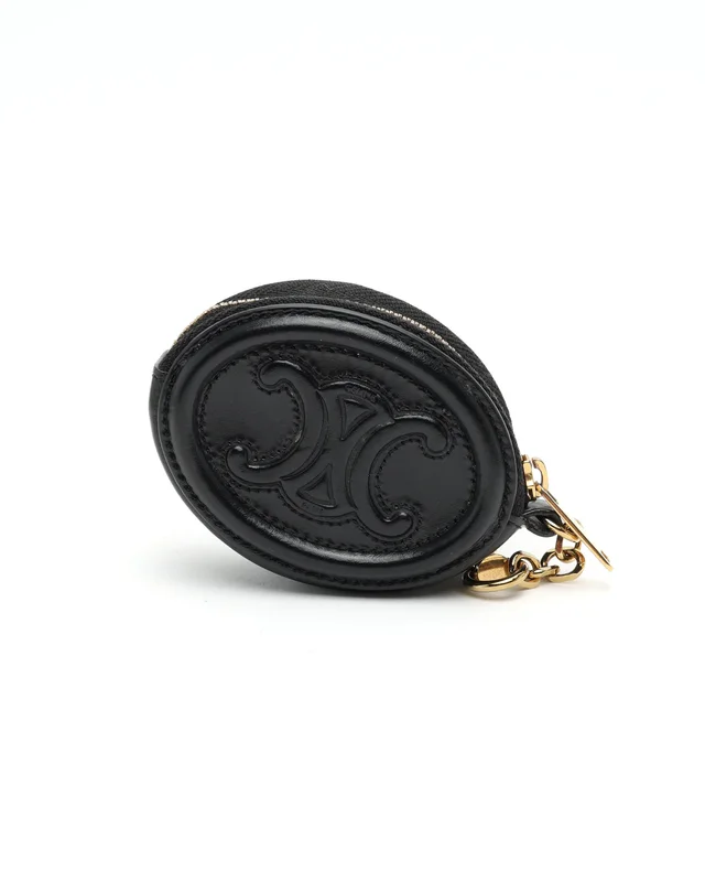 Celine Leather Triomphe Pouch Bag Charm in Leather from A Retro Tale, photo 2 of 2