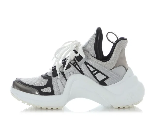 Louis Vuitton Black and Silver Archlight Sneakers in Black Coated canvas from Ann's Fabulous Finds