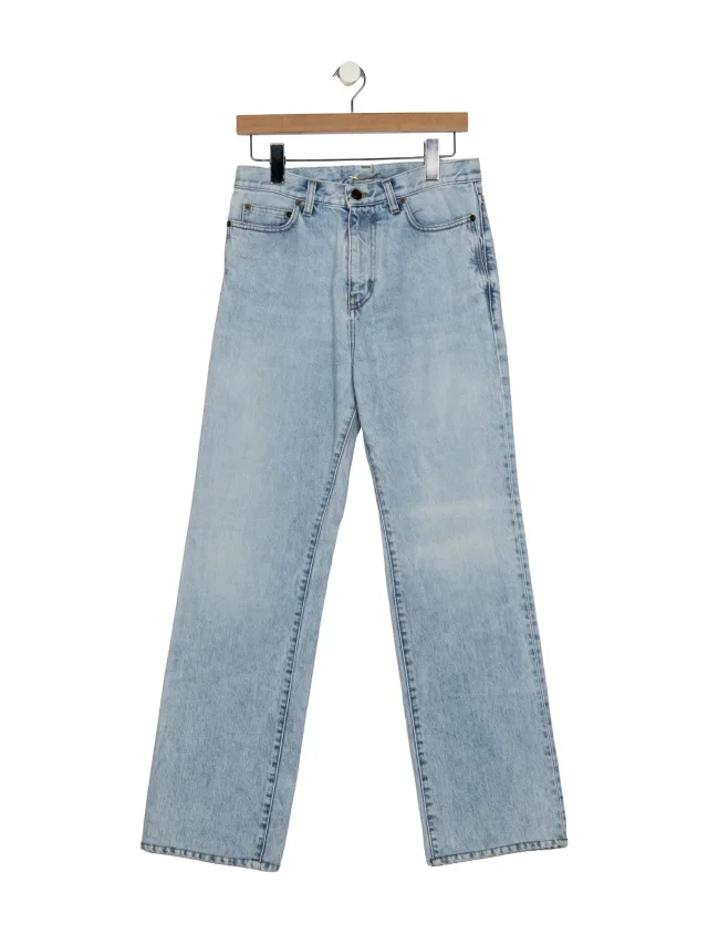 Saint Laurent 2022 Straight Leg Jeans in blue from The RealReal