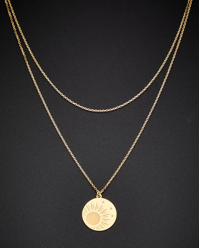14K Italian Gold Sunburst Necklace, image 1 of 1 from Gilt