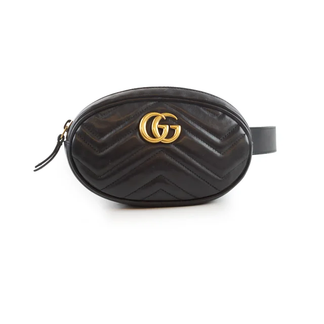 Gucci Mini Marmont Belt Bag Black from The Purse Affair