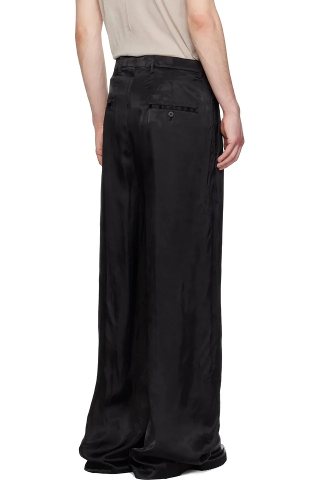 Rick Owens Black Temple Tailored Firbanks Trousers, photo 3 of 4 from SSENSE