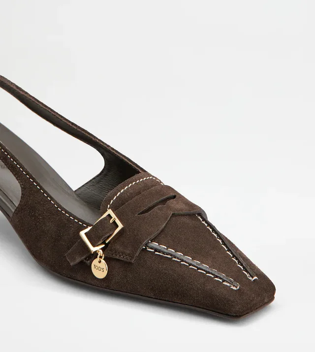 Tod's slingback pumps in suede, photo 3 of 3 from SENSER