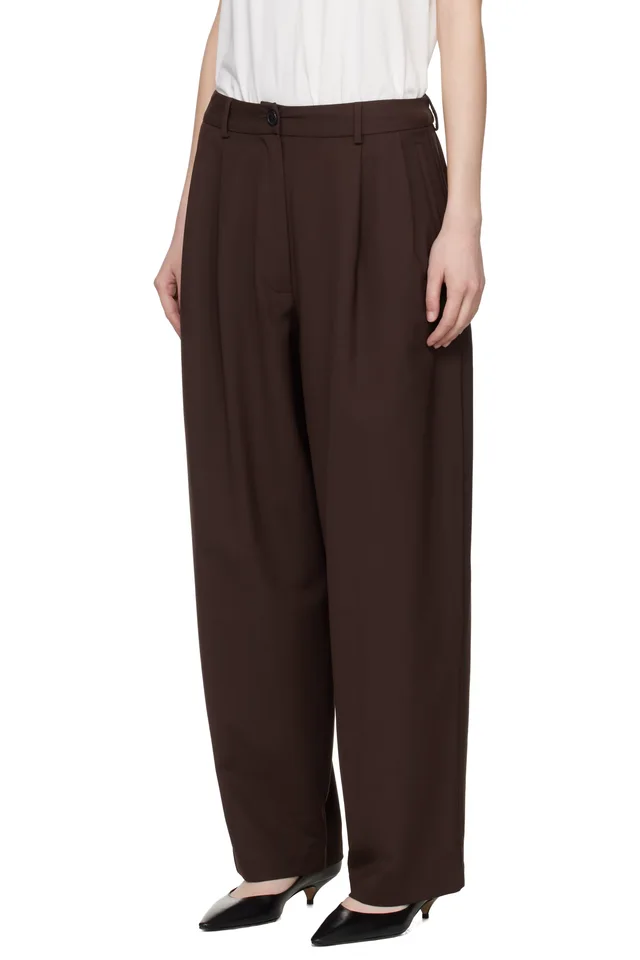 Cordera Brown Tailored Masculine Trousers, photo 4 of 5 from SSENSE