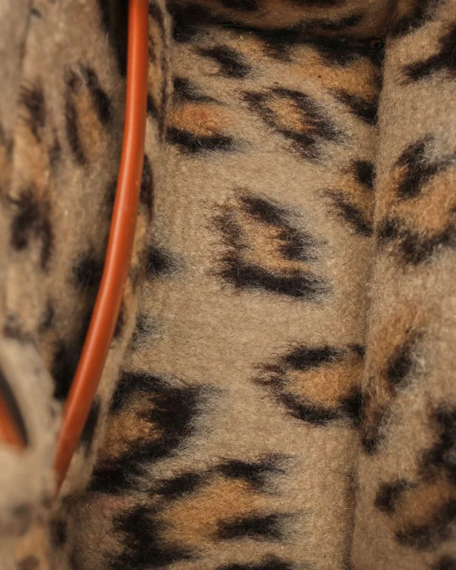 Celine Small Leopard Thaise Triomphe Bag in Wool from A Retro Tale, photo 6 of 7