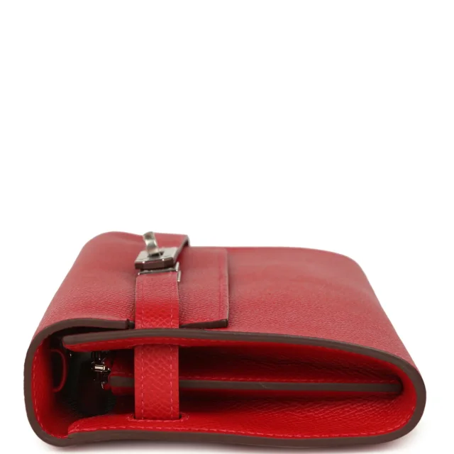 Hermès Kelly Wallet To Go Rouge Casaque Epsom Palladium Hardware in Red Epsom from Madison Avenue Couture, photo 2 of 3