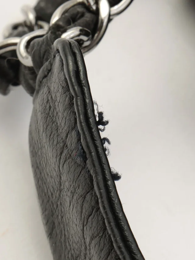 Chanel 2.55 Chain Shoulder Bag, Black, circa 2008 in Black Caviar leather from VINTAGE QOO TOKYO, photo 12 of 17