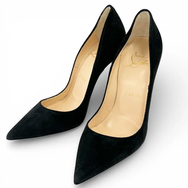 Christian Louboutin So Kate Suede Pumps in Black Suede from LuxUness