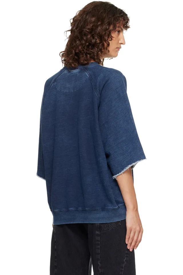 Vivienne Westwood Navy Washed '96 Switch' S/S Raglan Sweatshirt, photo 3 of 4 from SSENSE