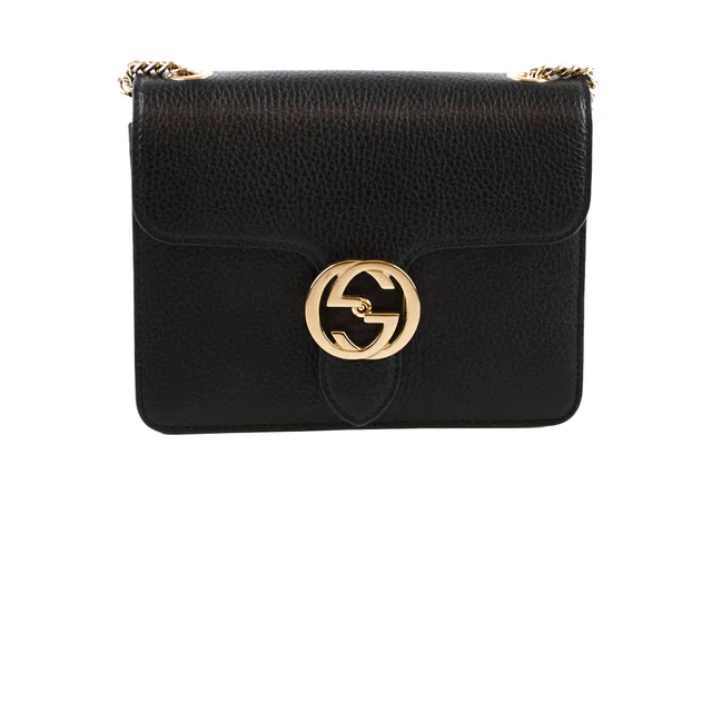 Gucci Dollar Small Interlocking G Calfskin Black in Black Calfskin from The Purse Affair