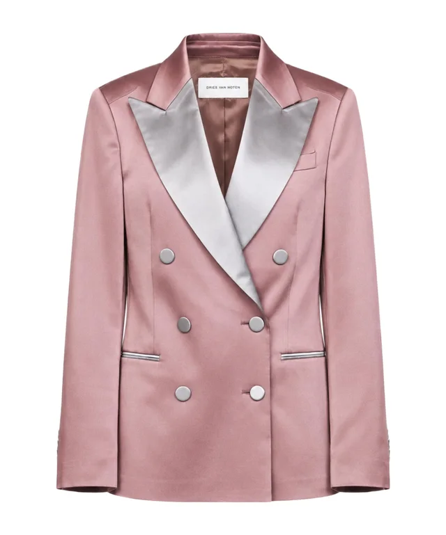 Dries Van Noten Contrast Lapel Double-Breasted Blazer from SENSER, photo 1 of 1