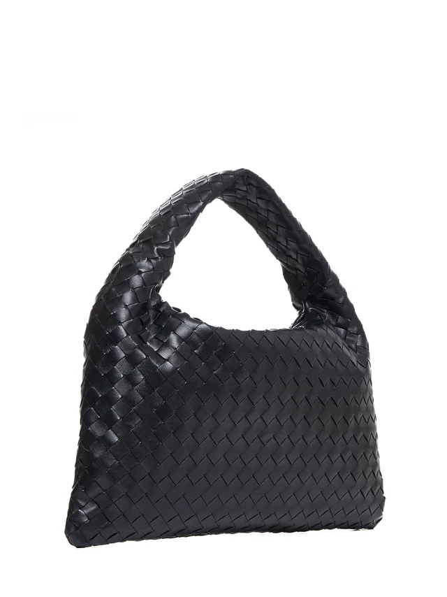 Bottega Veneta Intrecciato Shoulder Bag — Black Calfskin in Black Calfskin from HEWI, photo 2 of 2