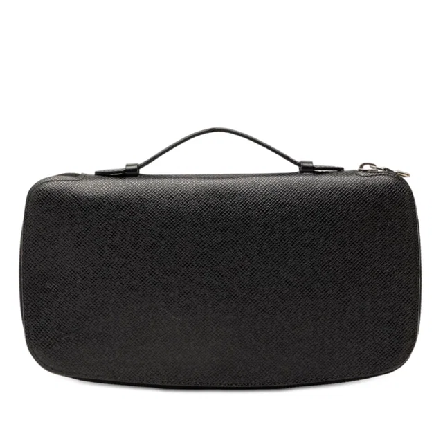Black Louis Vuitton Taiga Atoll Organizer in Black Leather from Designer Revival
