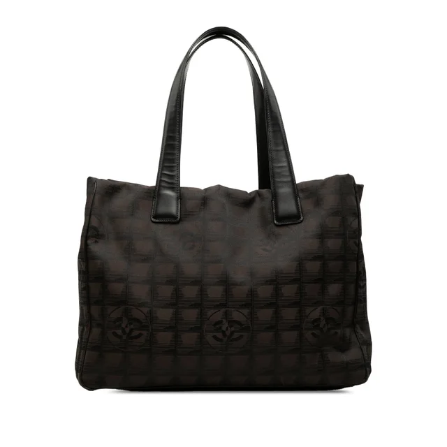 Brown Chanel New Travel Line Nylon Tote in Brown Nylon from Designer Revival, photo 1 of 1
