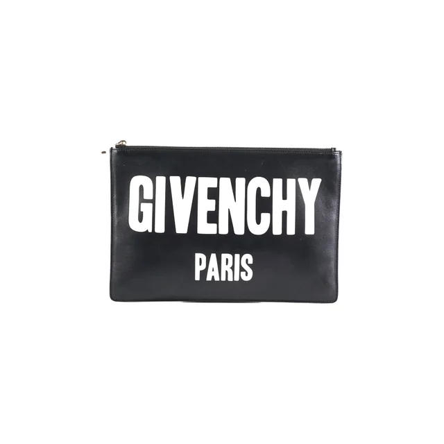 Givenchy Large Pouch Black in Black Calfskin from The Purse Affair