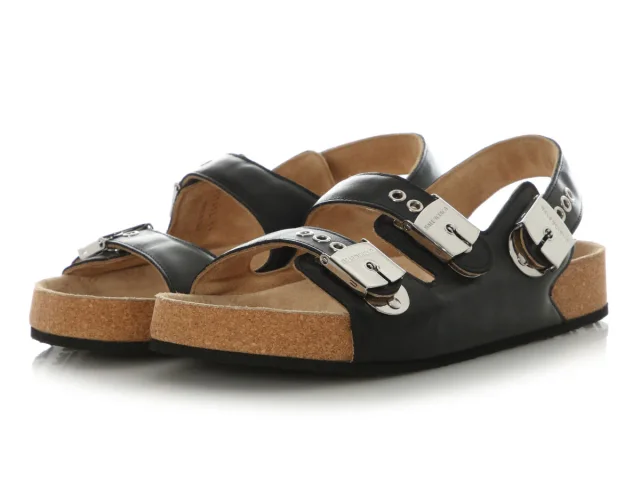 Balenciaga x Scholl Black Slingback Sandals in Black Leather from Ann's Fabulous Finds, photo 3 of 7