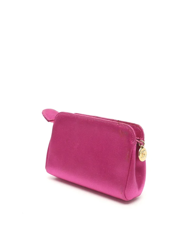 Chanel Coco Mark Satin Pouch in Satin from A Retro Tale, photo 3 of 8