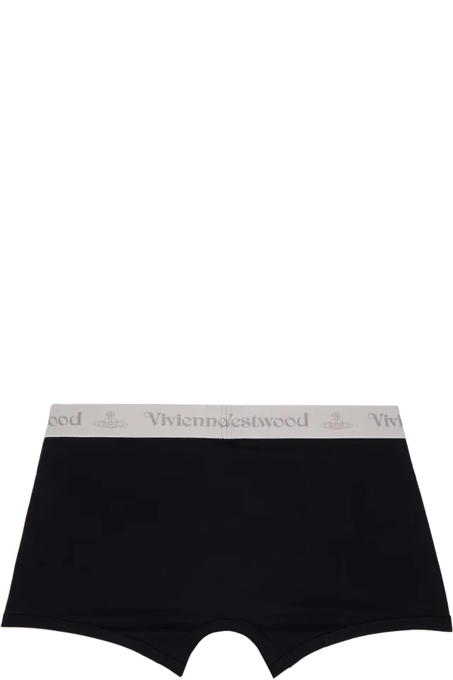 Vivienne Westwood Two-Pack Black Cotton Boxer Briefs, photo 3 of 3 from SSENSE