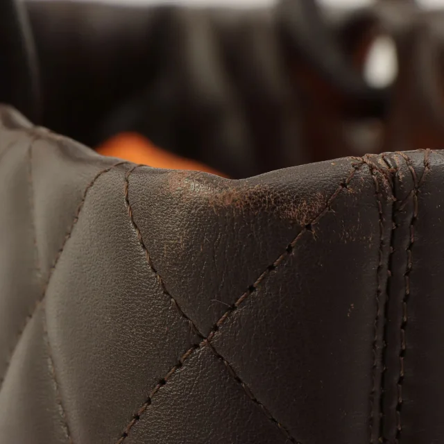Chanel tote bag L, brown, made around 2005 in Brown Lambskin from VINTAGE QOO TOKYO, photo 17 of 19