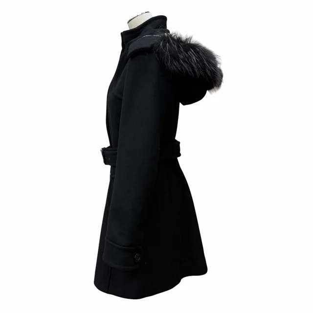 Burberry Blue Label Wool Angora Coat in Blue Wool from LuxUness, photo 2 of 2
