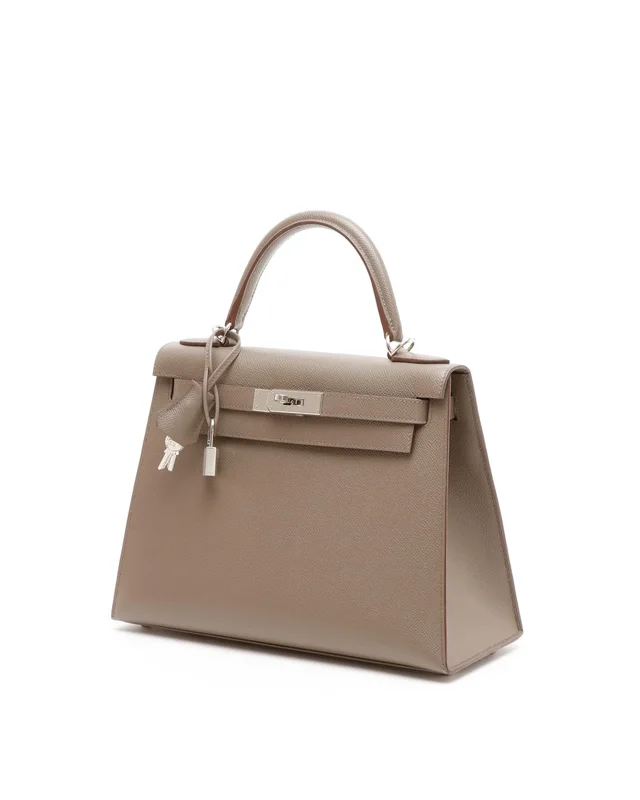 Hermès Kelly II 28 Sellier Etain Epsom Bag in Taupe Epsom leather from A Retro Tale, photo 2 of 11