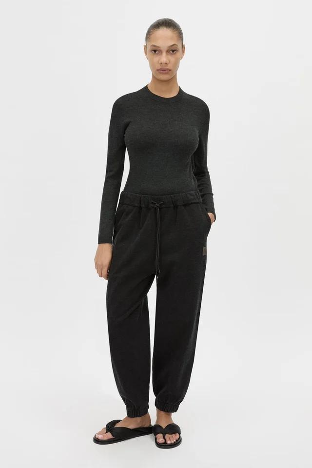 C&M CAMILLA AND MARC SALE Sorrell Denim Fleece Track Pant in Black from Camilla and Marc, photo 1 of 1