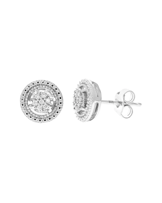 Amairah Silver 0.08 ct. tw. Lab-Grown Diamond Studs, image 1 of 1 from Gilt