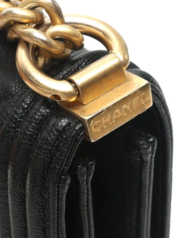 Chanel Caviar North/South Boy Bag in Caviar leather from A Retro Tale, photo 7 of 10