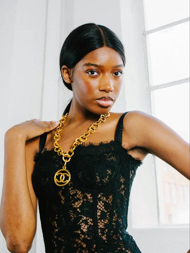 1993 Chanel Rope Link Chain Logo Necklace from Arcade Vintage