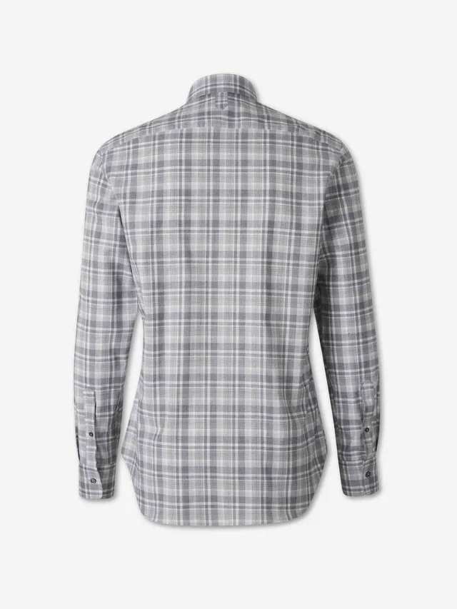 Canali Long Sleeved Plaid Shirt, photo 2 of 4 from SENSER