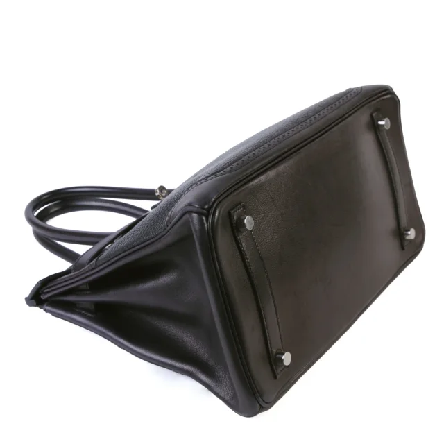 Hermès Birkin Ghillies 30 Noir (89) Bleu Indigo (76) in Black Clemence leather from Ginza Xiaoma, photo 4 of 4