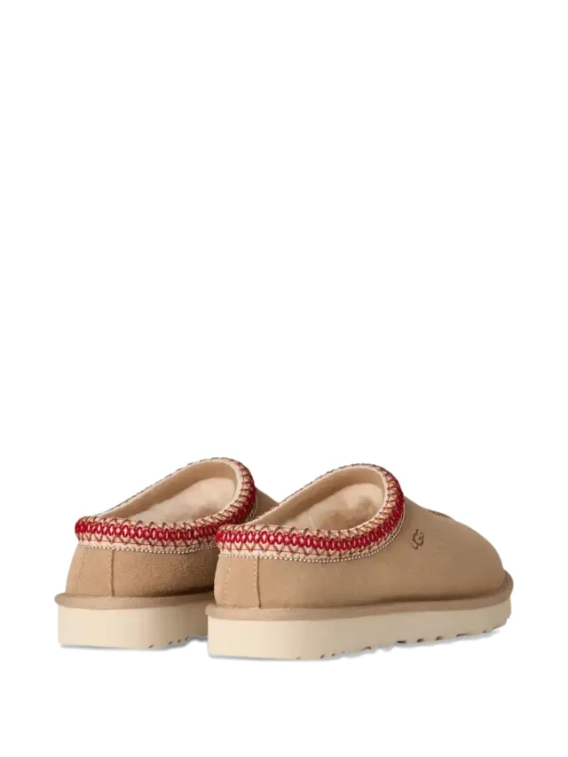 UGG Tazz II braided-trim shearling-lined slippers in Neutrals, photo 3 of 4 from FARFETCH