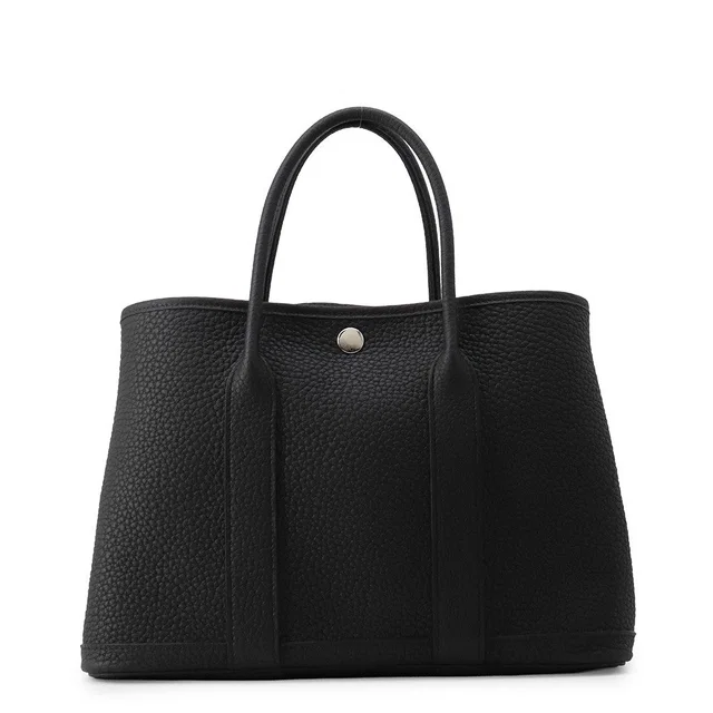 Hermès Garden Party Black Negonda Leather Size TPM in Black Leather from GALLERY RARE