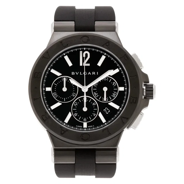Unused Bvlgari Diagono 42mm DG 42 BSC CH in Stainless Steel from Gray And Sons