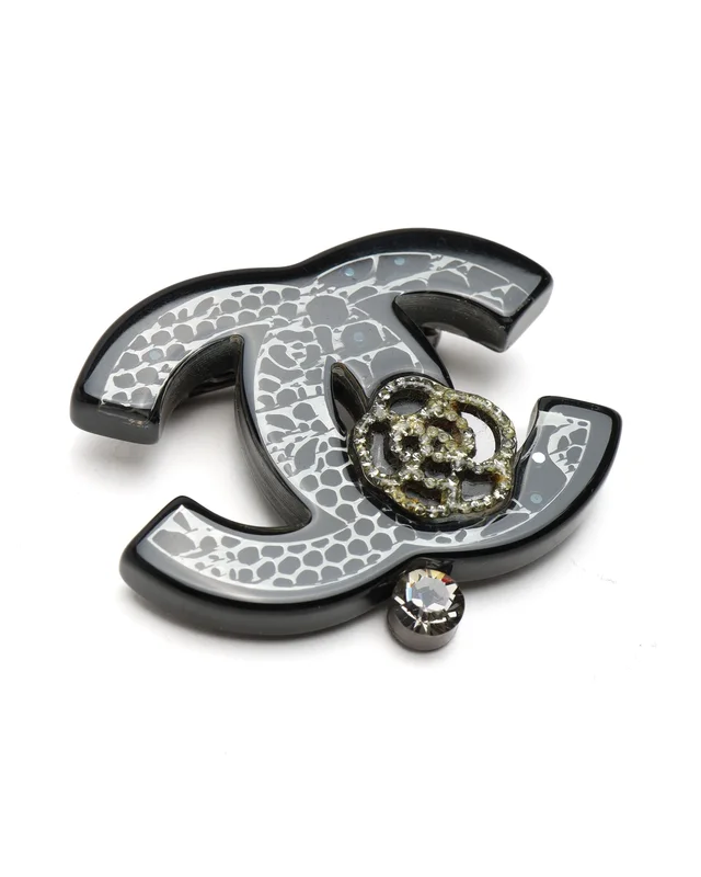 Chanel Camellia Rhinestone Brooch from A Retro Tale, photo 2 of 3