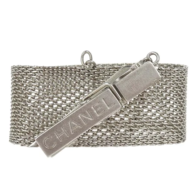 Chanel Clips Bracelet Silver 98A in Silver from AMORE Vintage Tokyo