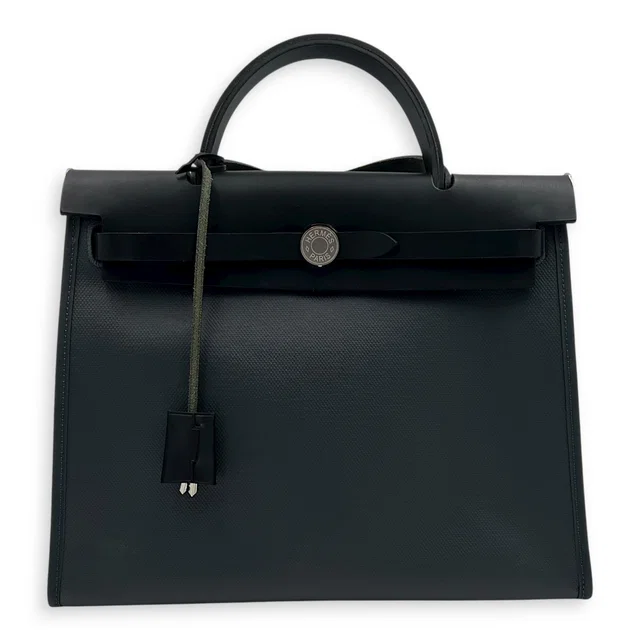 Hermès Herbag Black in Black Coated canvas from Luxury Promise