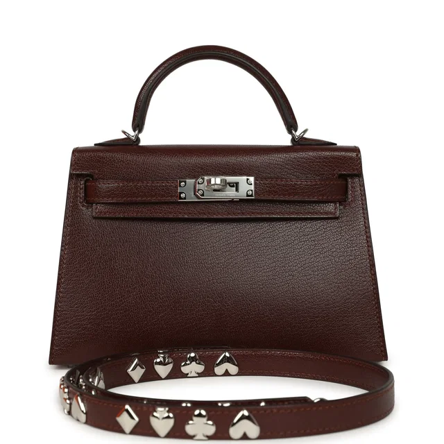 Hermès "Clou De Coeur" Kelly Sellier 20 Terre Chevre Chamkila Palladium Hardware in Goatskin from Madison Avenue Couture