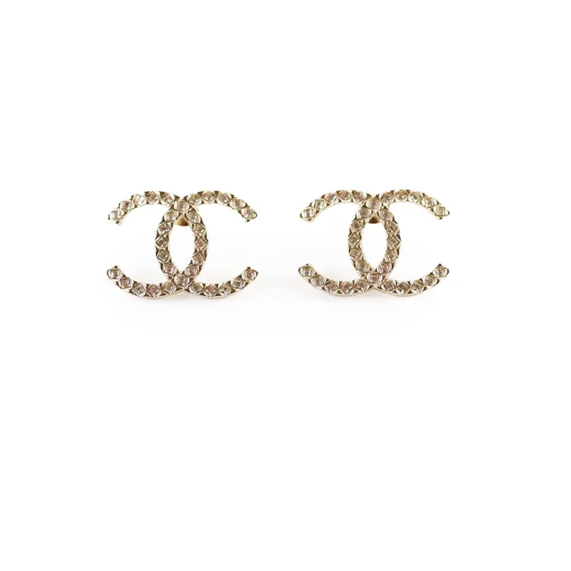 Chanel CC Crystal Earrings Costume Jewelery from The Purse Affair